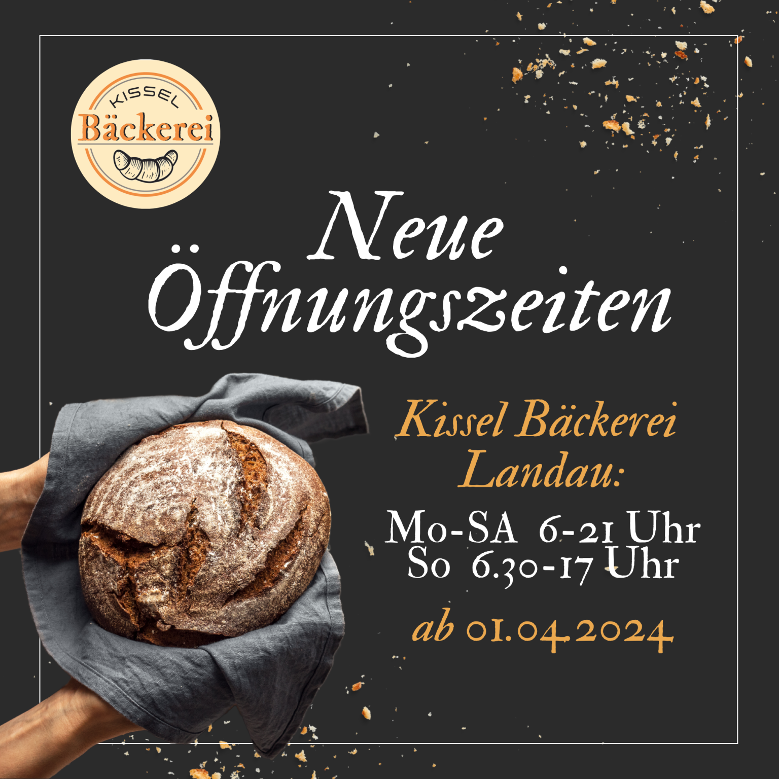 Neue Öffnungszeiten in der Kissel Bäckerei Landau
